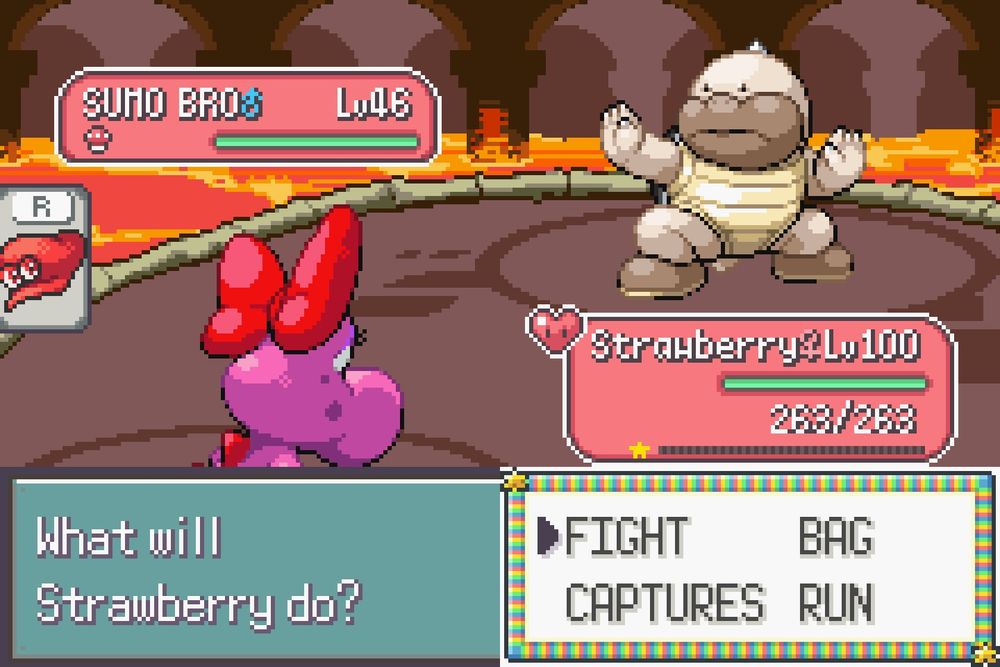 Shiny sumo bro encounter in mariomon 