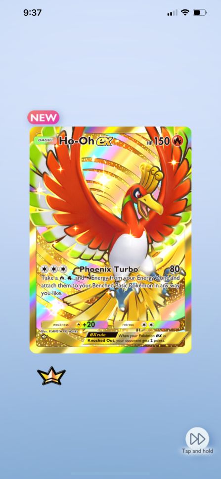 Golden rare ho-oh pull in pokemon TCGP
