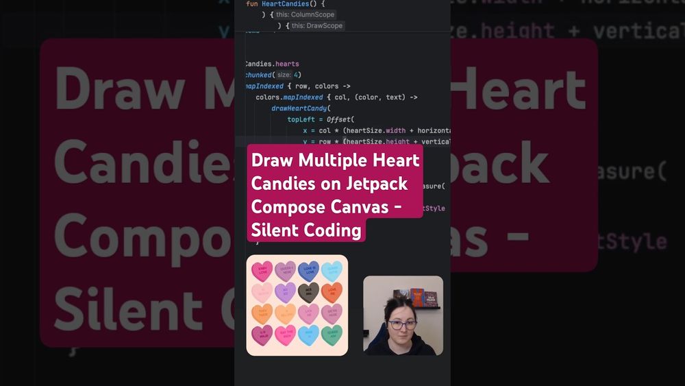Draw Multiple Heart Candies on Jetpack Compose Canvas - Silent Coding