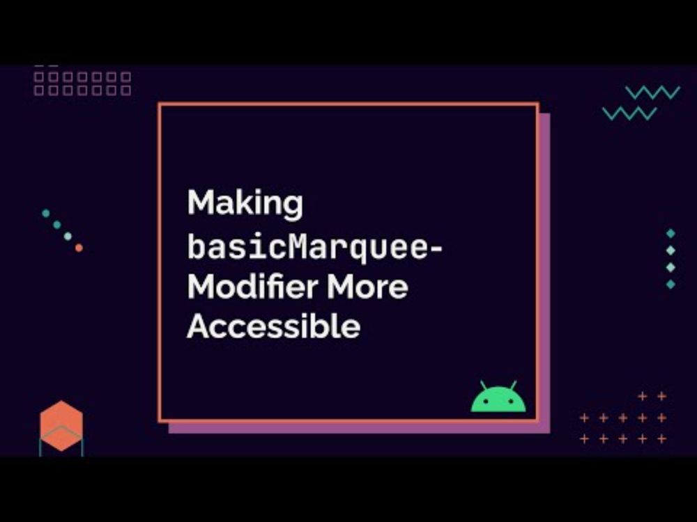 Making basicMarquee-modifier more accessible with Jetpack Compose