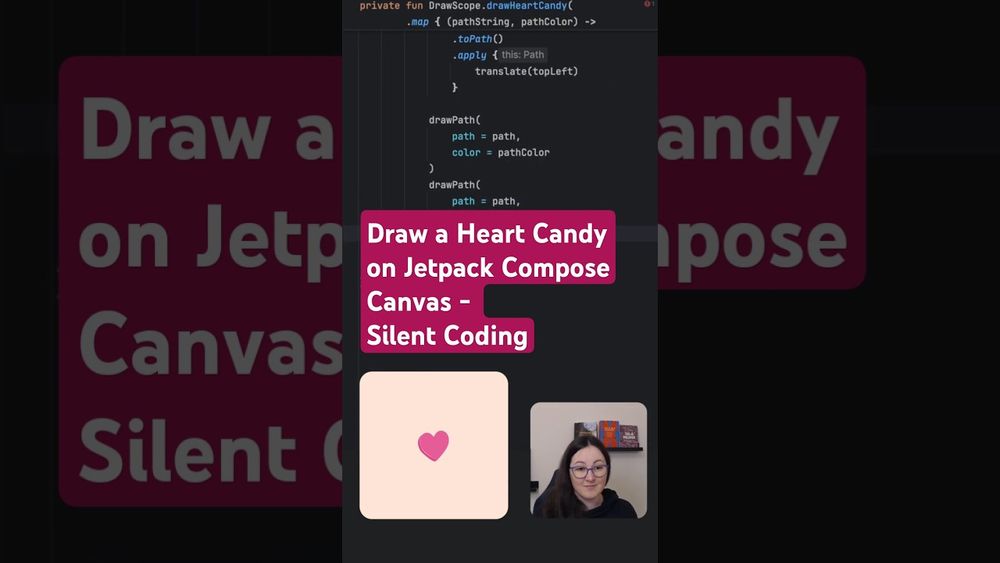 Draw a Heart Candy on Jetpack Compose Canvas - Silent Coding