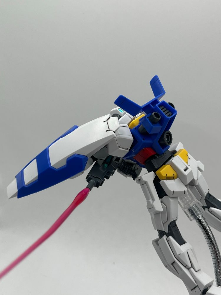 AGE-1 hitting a shot at an crazy angle