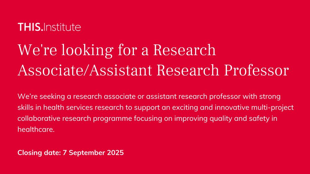 Text including job title: Research associate/assistant research professor followed by brief job description, closing date 7 September