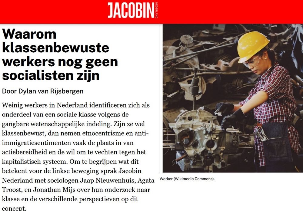 Artikel in Jacobin over klassenbewustzijn.