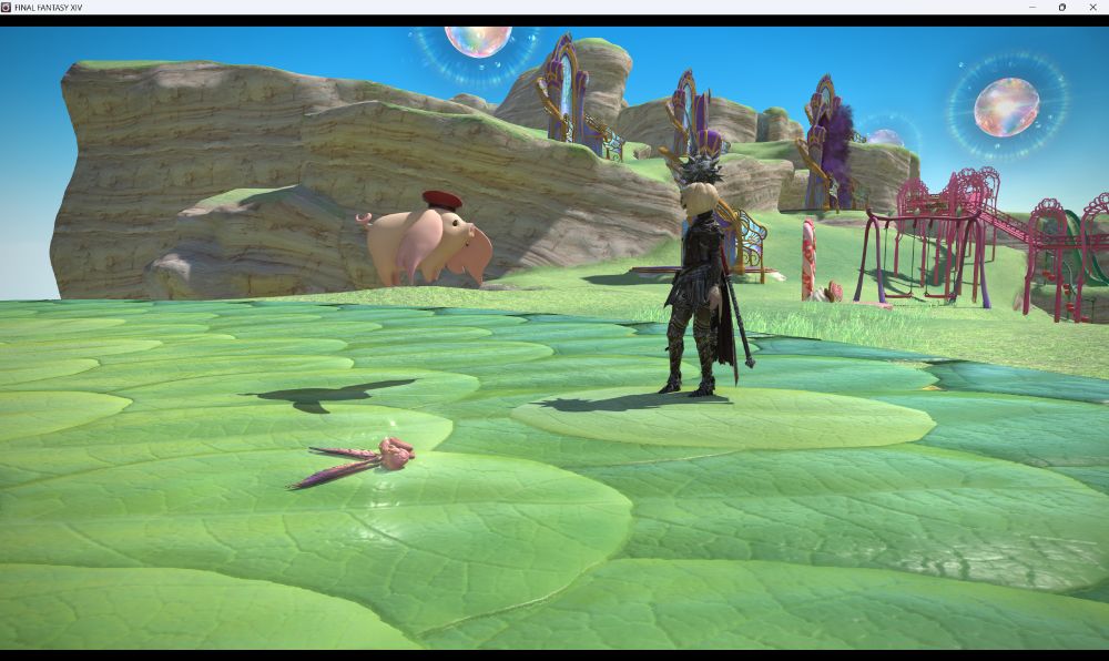 Me in a decidedly spooky getup, in the pixie dream realm. It's like if Jack Skellington got sucked into Candy Land.