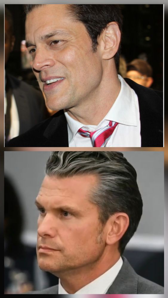 Pete Hegseth and Johnny Knoxville collage