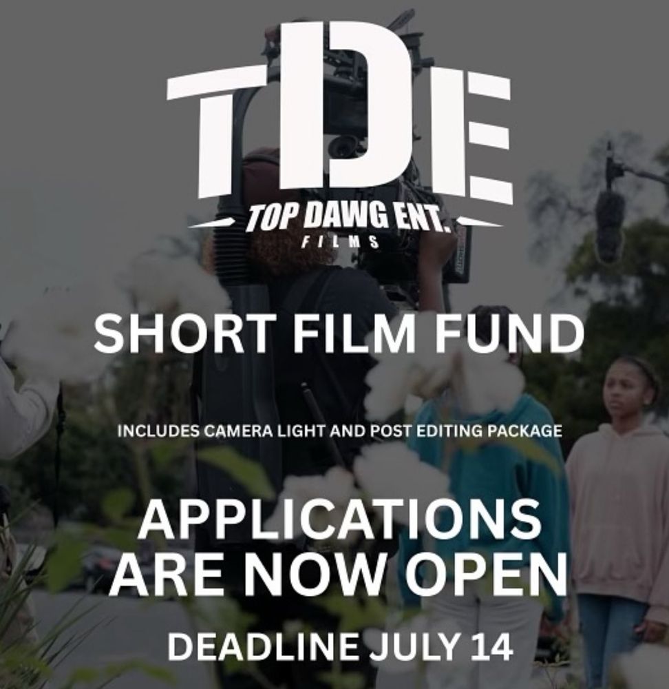 TDE's flyer announcing applications are open for a "Short Film Fund"