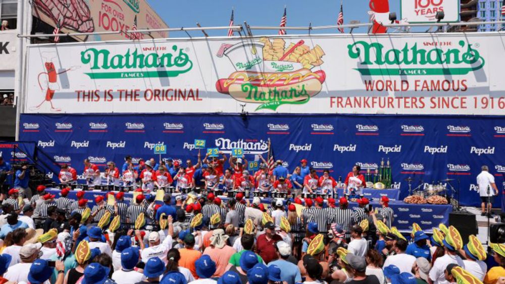 Nathan's hot dog eating contest crowns Joey Chestnut men's champion and Miki Sudo women's champion |...