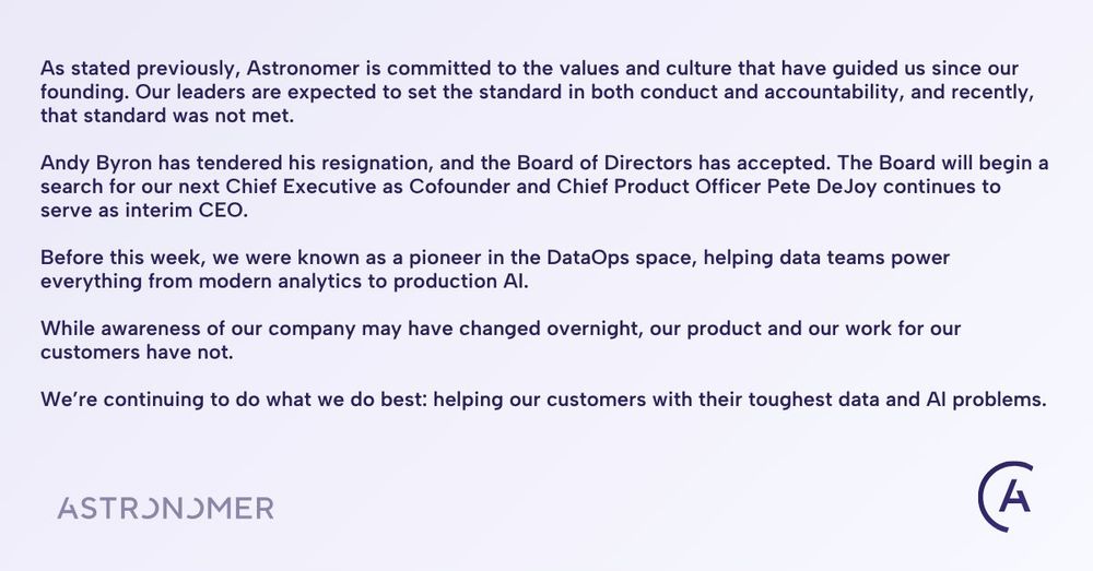 Astronomer announces that CEO Andy Byron has resigned 