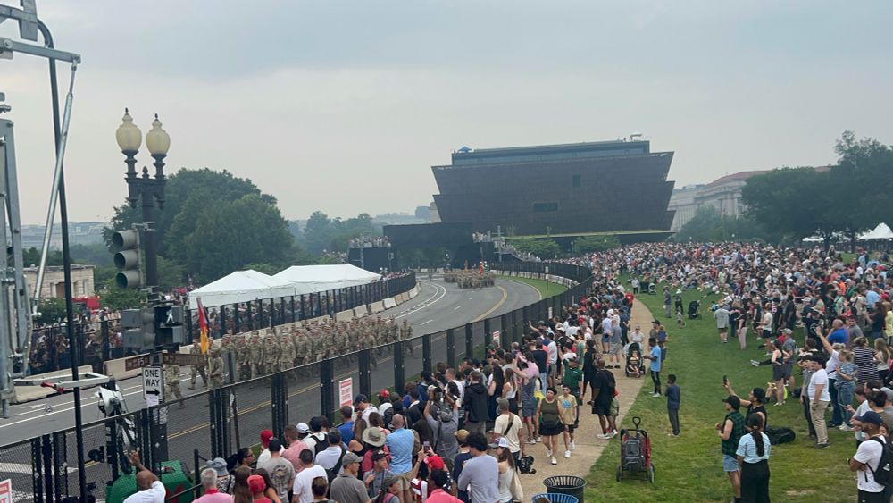 People at Trump’s military parade 