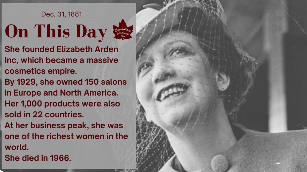 She founded Elizabeth Arden Inc, which became a massive cosmetics empire.
By 1929, she owned 150 salons in Europe and North America. Her 1,000 products were also sold in 22 countries. 
At her business peak, she was one of the richest women in the world. 
She died in 1966.