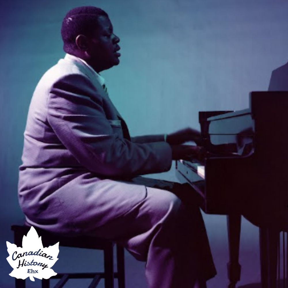 The photo depicts a person seated at a piano, captured in a side profile. The individual is dressed in a light-colored suit with a white shirt underneath. The setting appears to be indoors with a plain background, illuminated by soft blue lighting which gives the image a moody, atmospheric feel. The person is actively playing the piano, with their hands positioned on the keys, suggesting they are in the midst of a performance or practice session. The image has a vintage quality, enhanced by the lighting and the style of the suit.