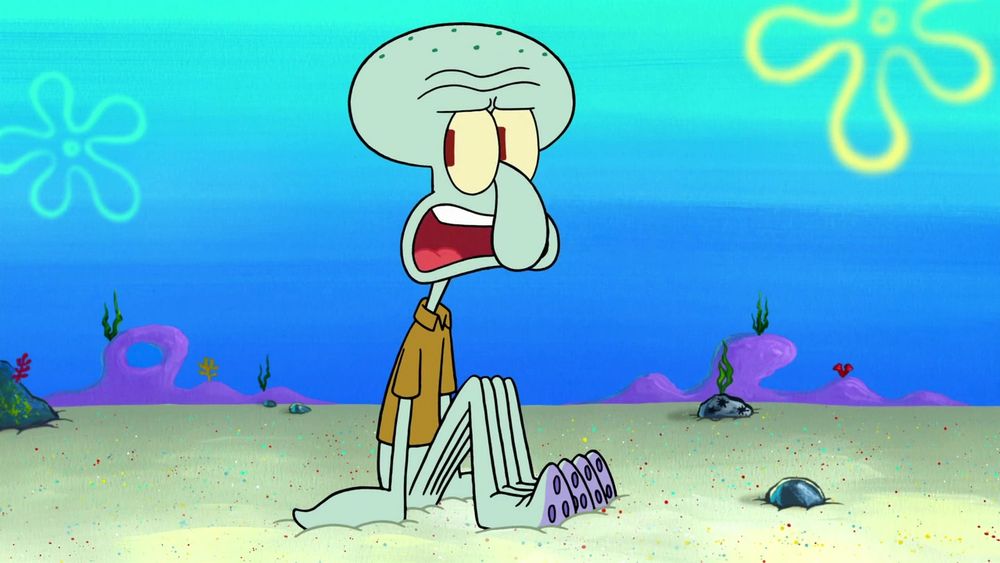 squidward lookin pissy