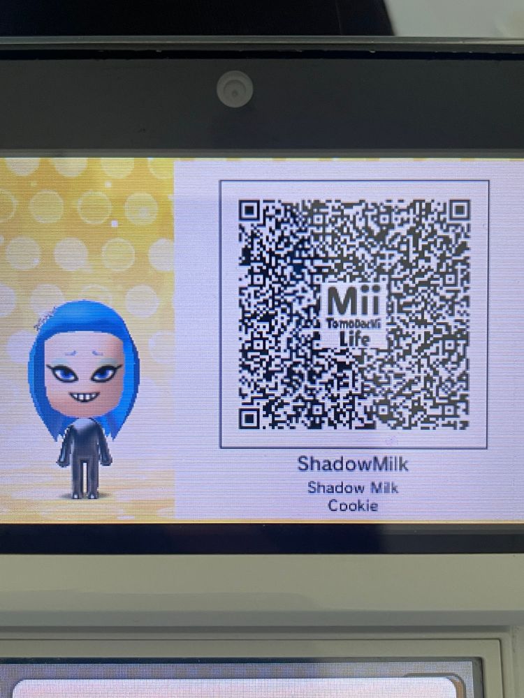 Shadow milk cookie mii qr code