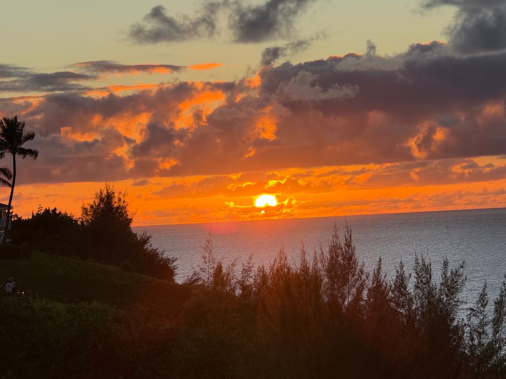 Kauai sunset over princeville