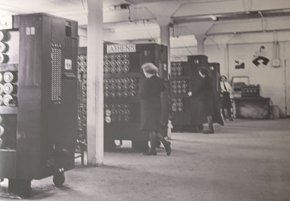 Bombe machines in operation