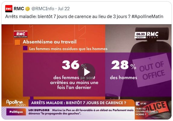 Capture d'écran du tweet cité, à savoir : https://twitter.com/RMCInfo/status/1947518923995308375