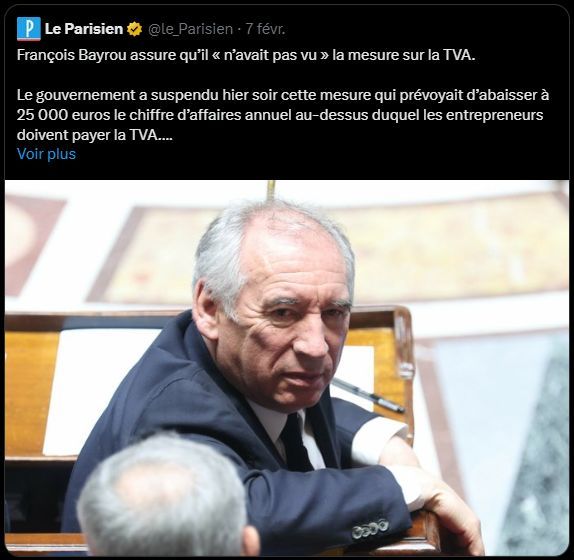Capture d'écran du tweet cité, à savoir : https://twitter.com/le_Parisien/status/1887844586208309382