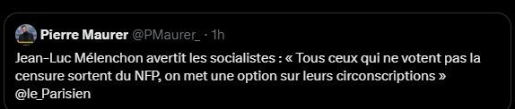 Capture d'écran du tweet cité, à savoir : https://twitter.com/PMaurer_/status/1879216515842756854