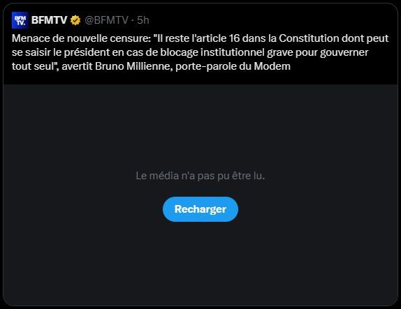 Capture d'écran du tweet cité, à savoir : https://twitter.com/BFMTV/status/1871542014271000704