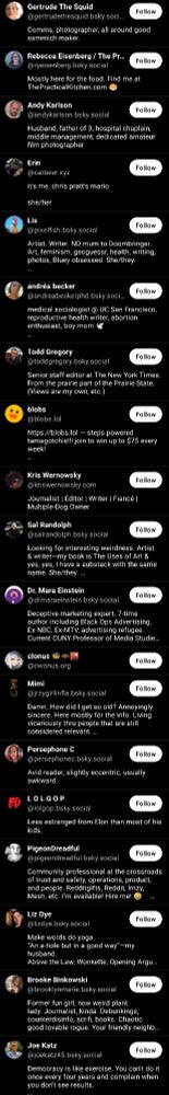 first 20 or so followers of noah berlatsky, associate of pedophilia advocacy group Prostasia