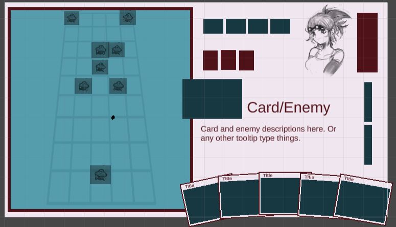 Early prototype grid for StarVaders with minimal art assets