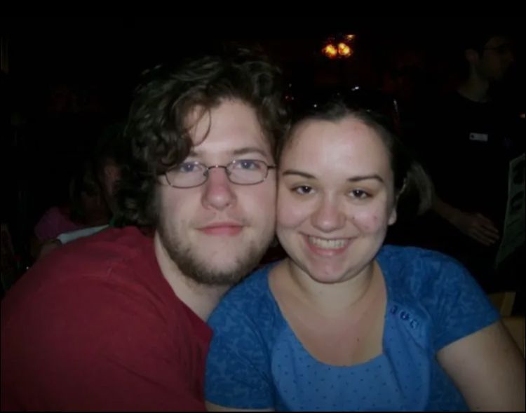 A man and a woman smile for the camera at House of Blues in Downtown Disney, 2008(?)