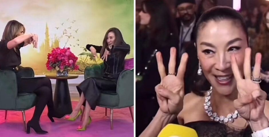 Michelle Yeoh doing her MM WW wicked witch thing 