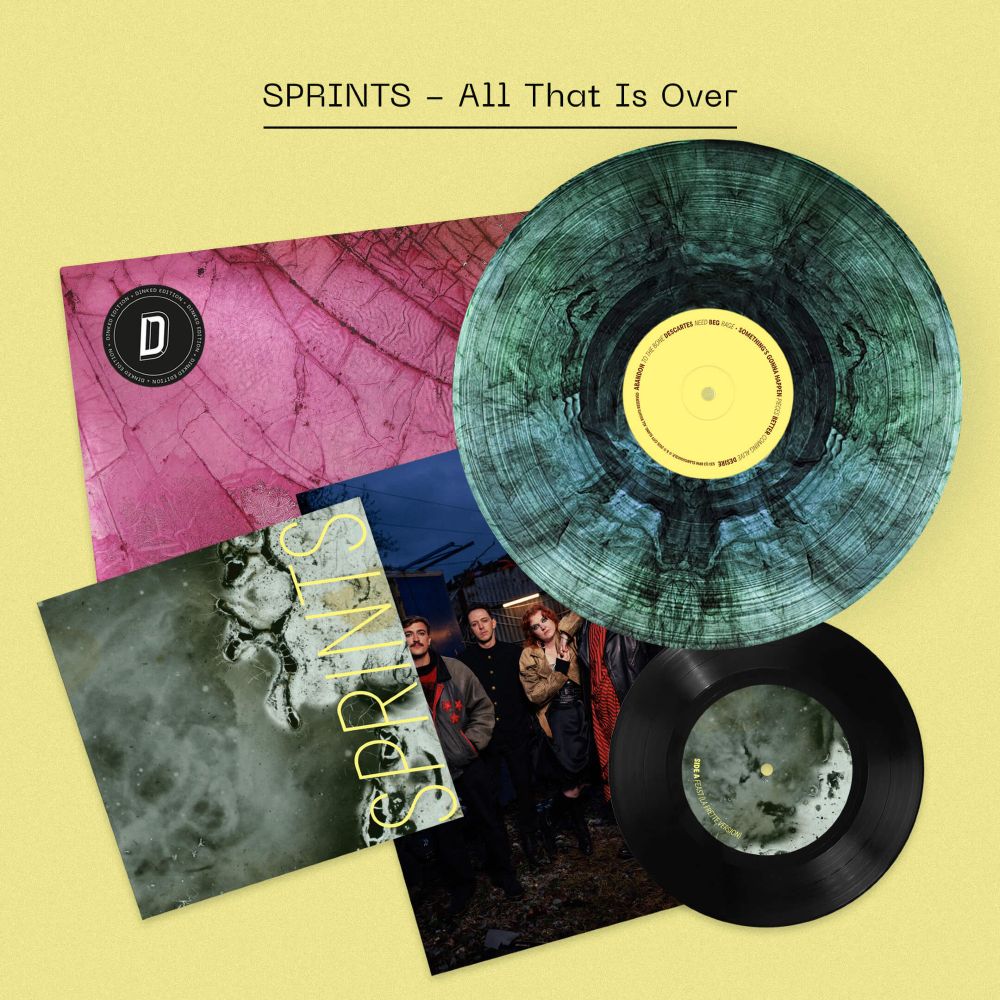 SPRINTS - All That Is Over digital mock up to show the Dinked Edition package.