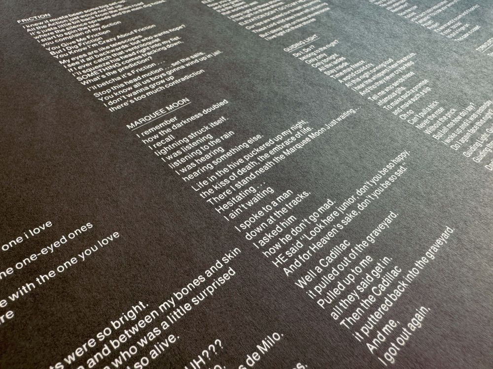 A clear vinyl copy of Television - Marquee Moon photographed inside Drift Records.