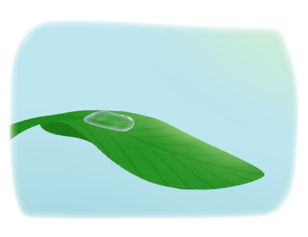 Leaf nature drop shiny Commission commissions comm order коммишен комм заказ листочек капля блестит