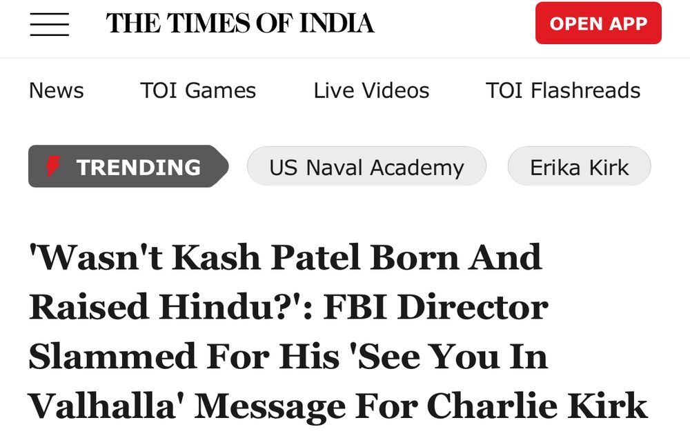 ”Wasn’t Kash Patel Born And Raised Hindu?”