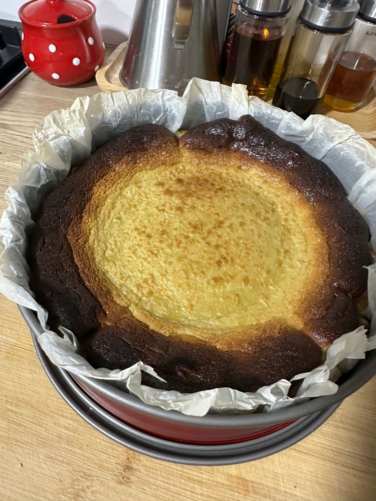Basque cheesecake de pistacho