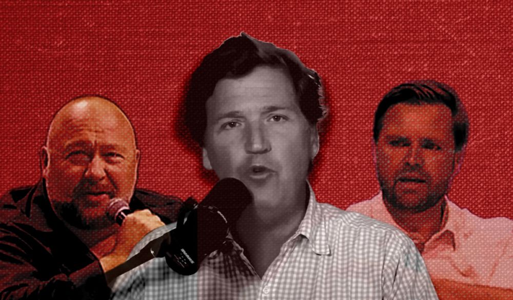 Tucker Carlson’s GOP tent spans from Alex Jones to J.D. Vance