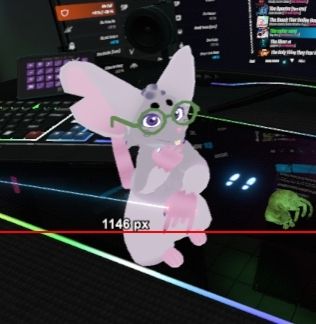 3d model of an anthro mouse crouched down with their paw under their chin