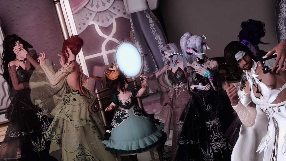 Raphtalia, Narci, Nowda, Juni, Xerenia, Shaly, and Arli enjoying their princess party.