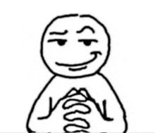 Just a meme person on a white background with a sly smile