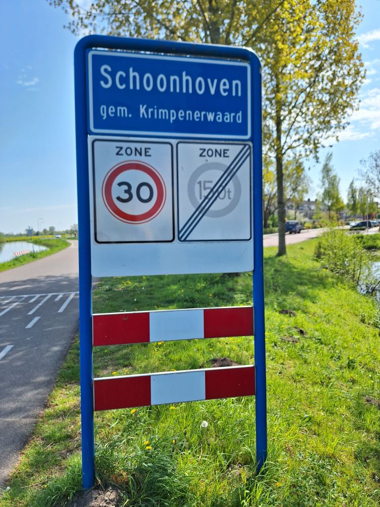 Plaatsnaambord 'Schoonhoven'