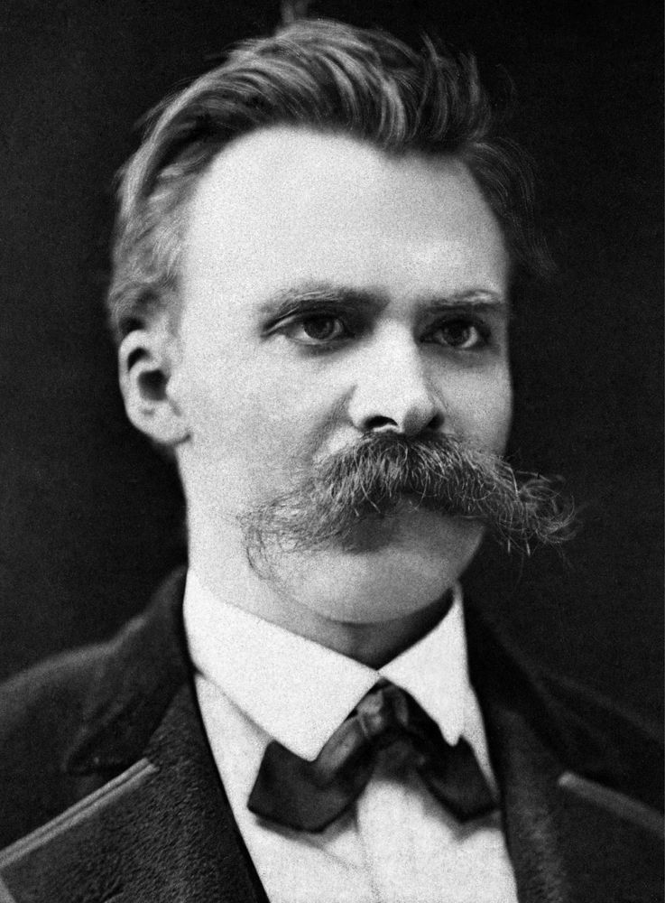 Black and white photo of Friedrich Nietzsche 