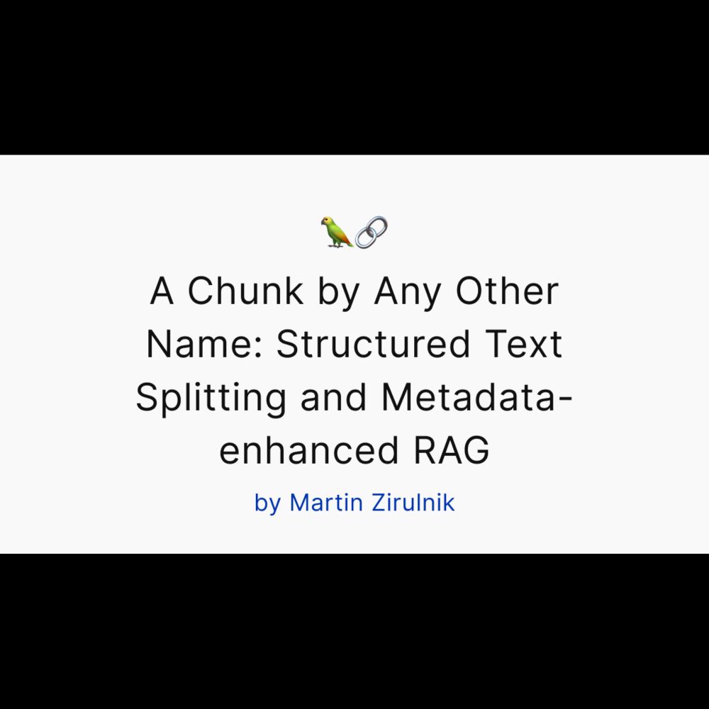 A Chunk by Any Other Name: Structured Text Splitting and Metadata-enhanced RAG