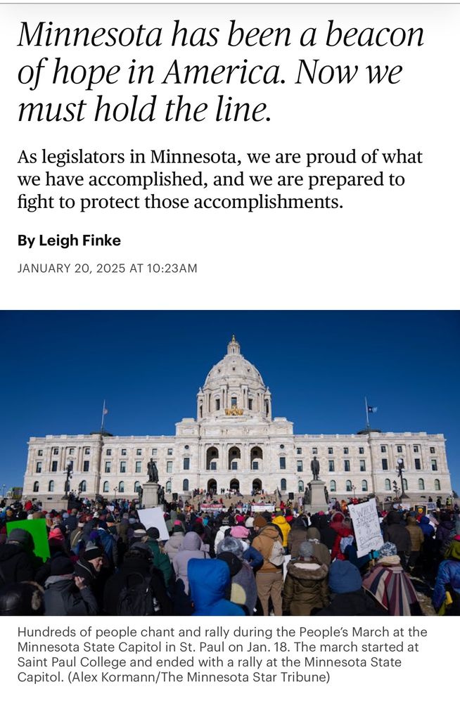 Minnesota has been a beacon of hope in America. Now we must hold the line.
As legislators in Minnesota, we are proud of what we have accomplished, and we are prepared to fight to protect those accomplishments.