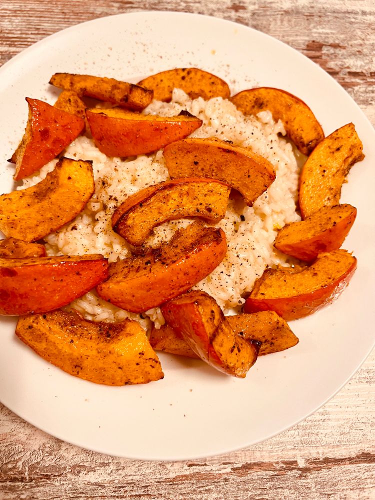 Trüffel-Risotto mit Ofenkürbis