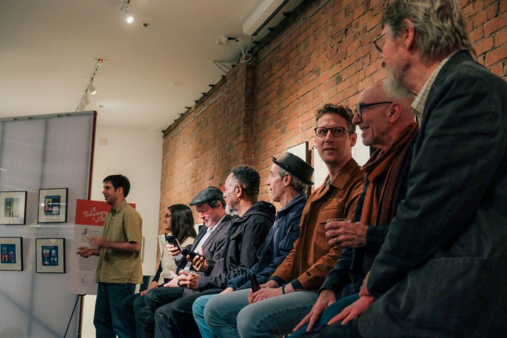 'The West Coaster: New Yorker Cartoons from the Other Side!' exhibition reception at the Cartoon Art Museum with artists Zareen Choudhury, Eric Drooker, Lonnie Millsap, Tom Toro, Mike Twohy, Mark Ulriksen, and Shannon Wheeler; December 12, 2025