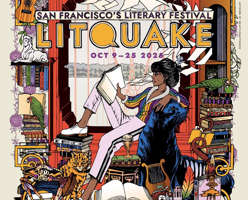 Logo for Litquake, San Francisco's literary festival, October 9–25, 2025