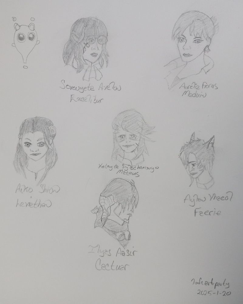 Pencil profile drawings from lofiartyparty