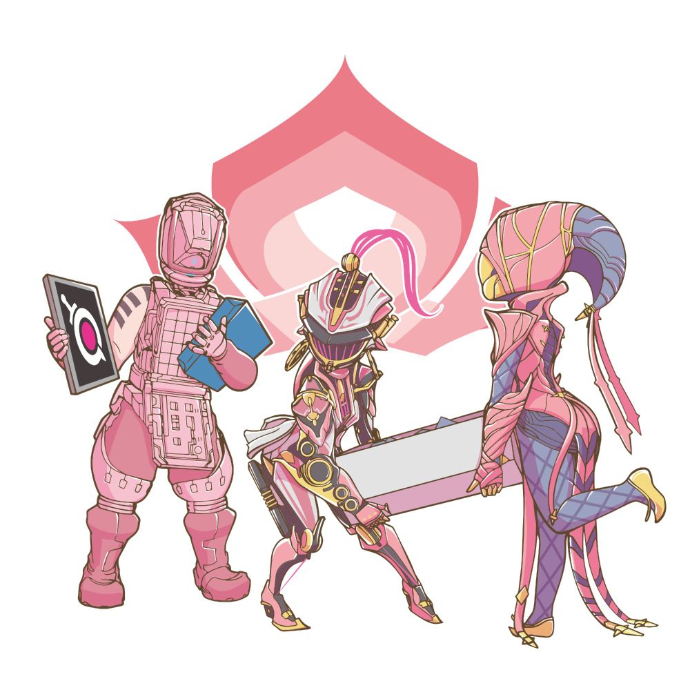 2021 Quest to Conquer Cancer Warframe art by community artist dull-ahan