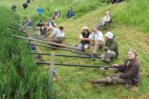 Punt guns ready to fire modern punt guns for Queen Elizabeth II's Diamond Jubilee.