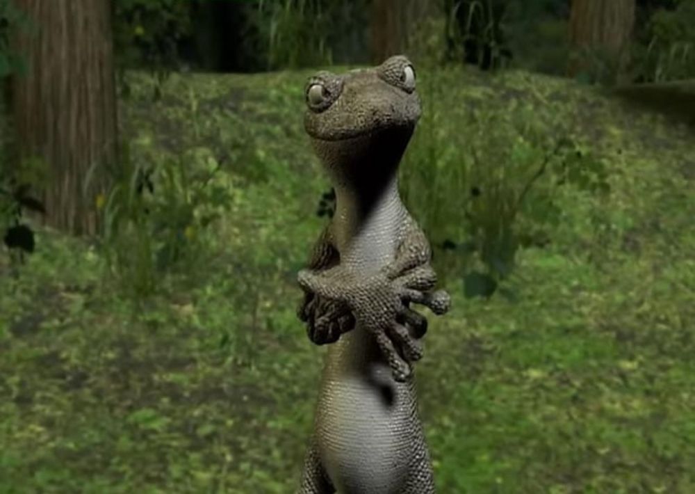 drinking out of cups lizard 