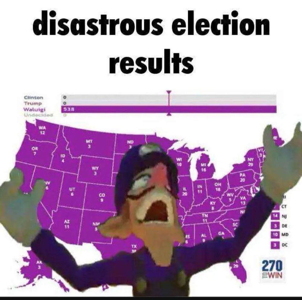 It's a picture of waluigi winning the election 