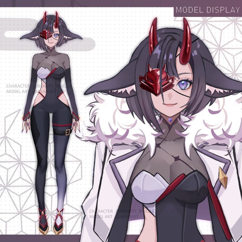 Vtuber model for Brielle Hellfire Fox
